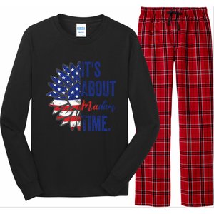 ItS About Madam Time Sunflower Madam President 2024 Gift Long Sleeve Pajama Set