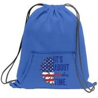 ItS About Madam Time Sunflower Madam President 2024 Gift Sweatshirt Cinch Pack Bag