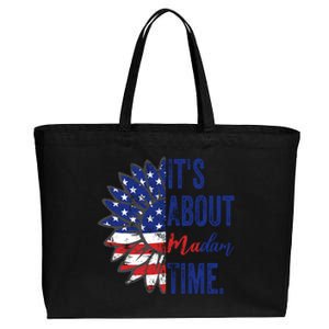 ItS About Madam Time Sunflower Madam President 2024 Gift Cotton Canvas Jumbo Tote