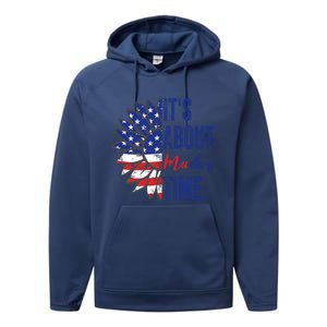 ItS About Madam Time Sunflower Madam President 2024 Gift Performance Fleece Hoodie