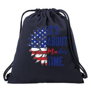 ItS About Madam Time Sunflower Madam President 2024 Gift Drawstring Bag