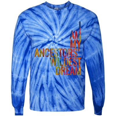 I Am My Ancestors Wildest Dream Cute Gift Tie-Dye Long Sleeve Shirt