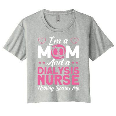 Im A Mom Nurses Dialysis Nurse Great Gift Women's Crop Top Tee