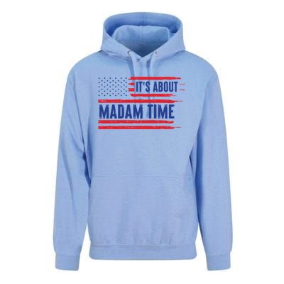 ItS About Madam Time Us Flag Funny Its About Madam Time Meaningful Gift Unisex Surf Hoodie