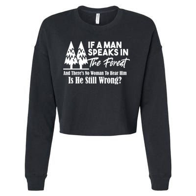 If A Man Speaks In The Forest And There’s No Woman To Hear Him, Is He Still Wrong Cropped Pullover Crew