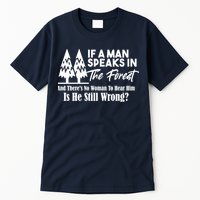 If A Man Speaks In The Forest And There’s No Woman To Hear Him, Is He Still Wrong Tall T-Shirt
