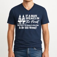 If A Man Speaks In The Forest And There’s No Woman To Hear Him, Is He Still Wrong V-Neck T-Shirt