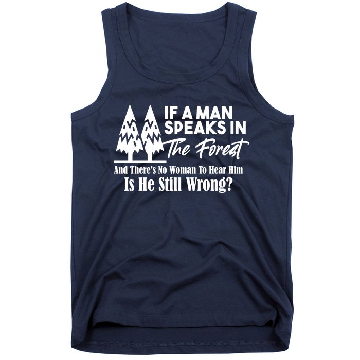 If A Man Speaks In The Forest And There’s No Woman To Hear Him, Is He Still Wrong Tank Top