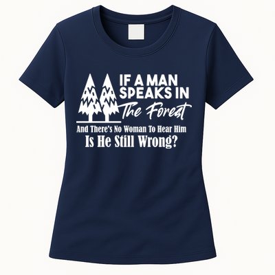 If A Man Speaks In The Forest And There’s No Woman To Hear Him, Is He Still Wrong Womens T-Shirt