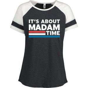 ItS About Madam Time Funny 2024 Election Democrat Liberal Gift Enza Ladies Jersey Colorblock Tee