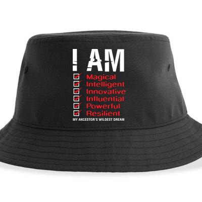 I Am My Ancestors Wildest Dreams Cool Black History Gift Meaningful Gift Sustainable Bucket Hat