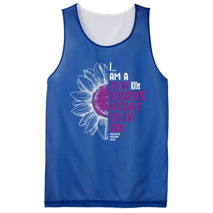 Im A Military Month Of The Military Sunflower Gift Mesh Reversible Basketball Jersey Tank