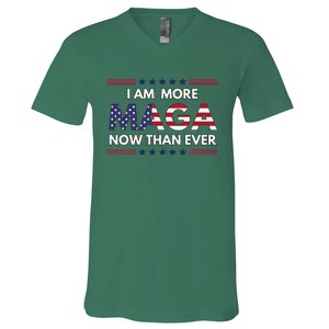 I Am More Maga Now Than Ever Trump Supporters American V-Neck T-Shirt