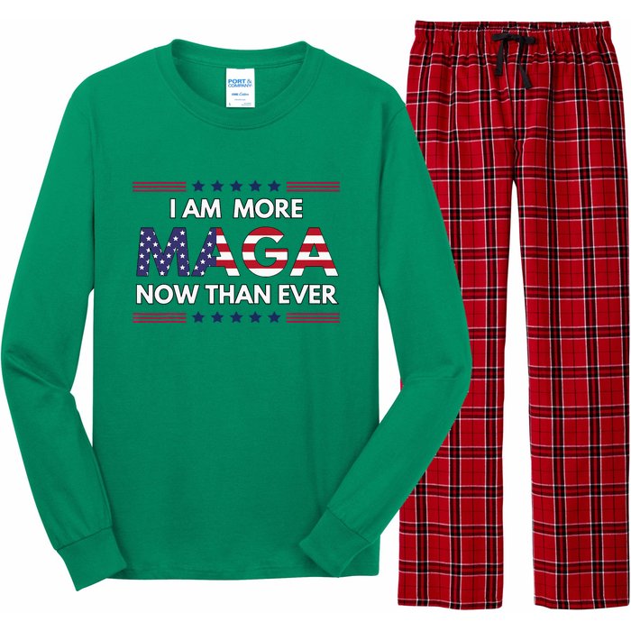 I Am More Maga Now Than Ever Trump Supporters American Long Sleeve Pajama Set