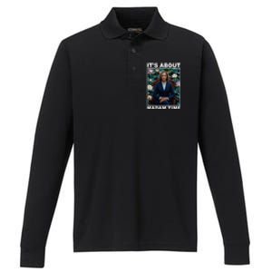 ItS About Madam Time Kamala Harris Gift Performance Long Sleeve Polo