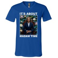 ItS About Madam Time Kamala Harris Gift V-Neck T-Shirt