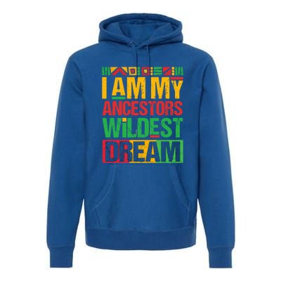 I Am My Ancestors' Wildest Dreams Distressed Vintage Gift Premium Hoodie