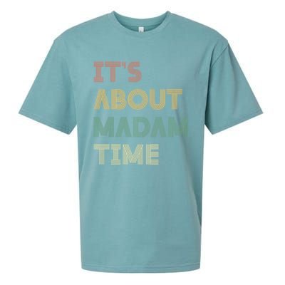 ItS About Madam Time Retro Vintage Gift Sueded Cloud Jersey T-Shirt