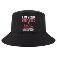 I Am Mixed Half Jesus And Half Peter #Runup And See Gift Cool Comfort Performance Bucket Hat