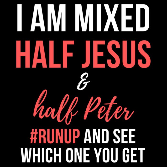 I Am Mixed Half Jesus And Half Peter #Runup And See Gift Bucket Hat