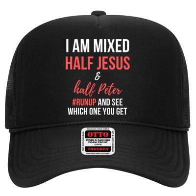 I Am Mixed Half Jesus And Half Peter #Runup And See Gift Hat