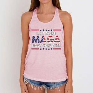 I Am More Maga Now Than Ever Trump Supporters American Women's Knotted Racerback Tank