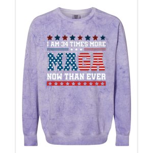 I Am More Maga Now Than Ever Trump 2024 Colorblast Crewneck Sweatshirt