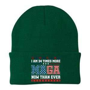 I Am More Maga Now Than Ever Trump 2024 Knit Cap Winter Beanie