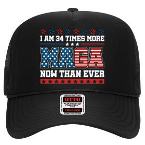 I Am More Maga Now Than Ever Trump 2024 High Crown Mesh Back Trucker Hat