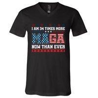 I Am More Maga Now Than Ever Trump 2024 V-Neck T-Shirt