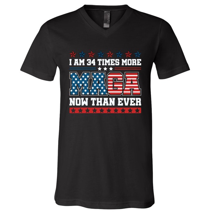 I Am More Maga Now Than Ever Trump 2024 V-Neck T-Shirt