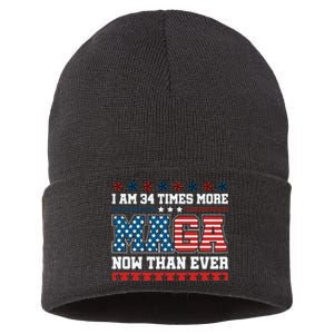 I Am More Maga Now Than Ever Trump 2024 Sustainable Knit Beanie