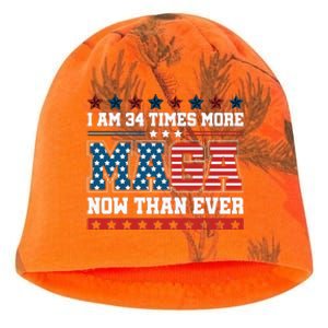 I Am More Maga Now Than Ever Trump 2024 Kati - Camo Knit Beanie