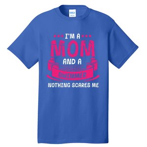 I'm A Mom And Swimmer Nothing Scares Me Swimming Funny Gift Tall T-Shirt