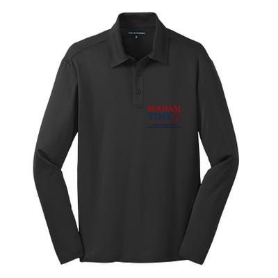 ItS About Madam Time Voting Prevents Unwanted Presidencies Great Gift Silk Touch Performance Long Sleeve Polo