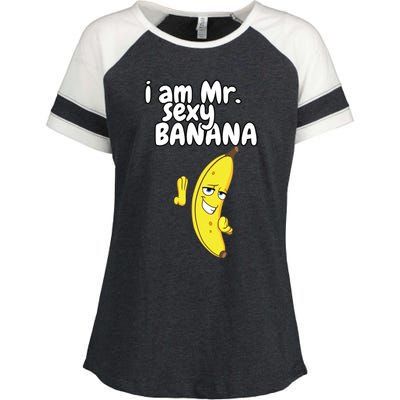 i am mr sexy Banana Funny For Fruit Lovers Enza Ladies Jersey Colorblock Tee