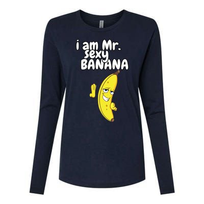 i am mr sexy Banana Funny For Fruit Lovers Womens Cotton Relaxed Long Sleeve T-Shirt