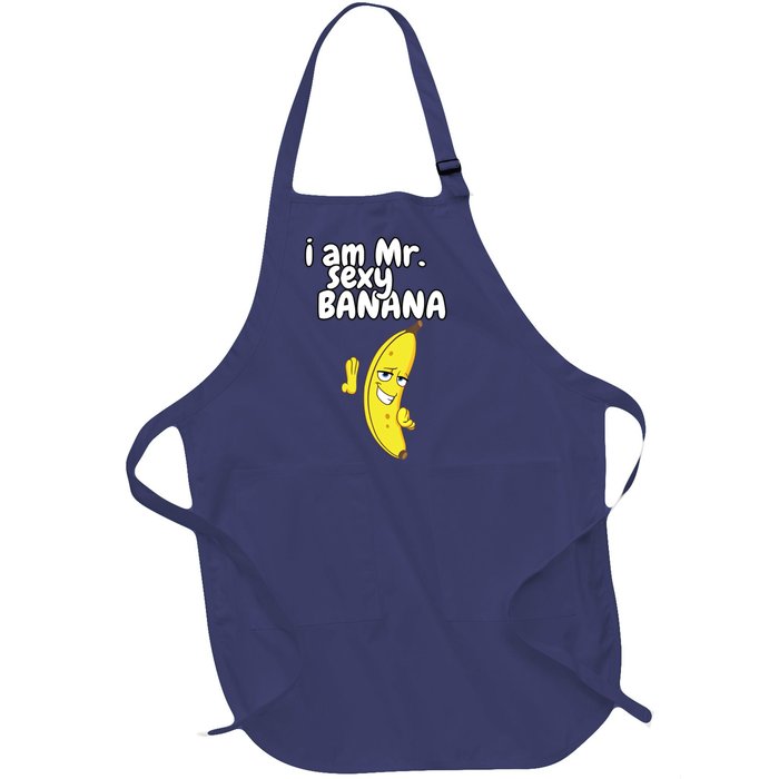 i am mr sexy Banana Funny For Fruit Lovers Full-Length Apron With Pockets