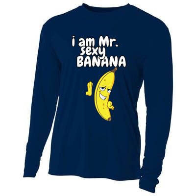 i am mr sexy Banana Funny For Fruit Lovers Cooling Performance Long Sleeve Crew