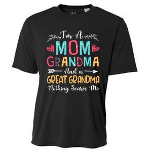 I'm A Mom Grandma And A Great Grandma Nothing Scares Me Cooling Performance Crew T-Shirt