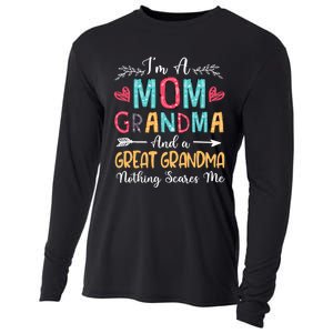 I'm A Mom Grandma And A Great Grandma Nothing Scares Me Cooling Performance Long Sleeve Crew