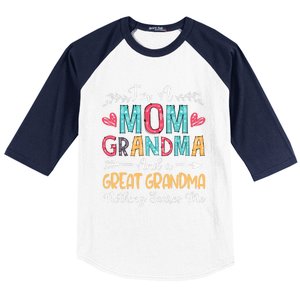 I'm A Mom Grandma And A Great Grandma Nothing Scares Me Baseball Sleeve Shirt