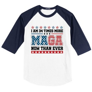 I Am More Maga Now Than Ever Trump 2024 Baseball Sleeve Shirt