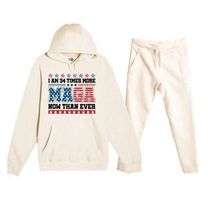 I Am More Maga Now Than Ever Trump 2024 Premium Hooded Sweatsuit Set