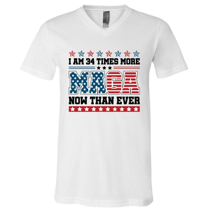 I Am More Maga Now Than Ever Trump 2024 V-Neck T-Shirt