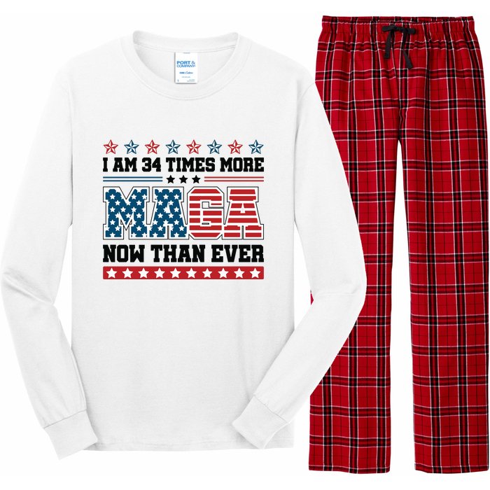 I Am More Maga Now Than Ever Trump 2024 Long Sleeve Pajama Set