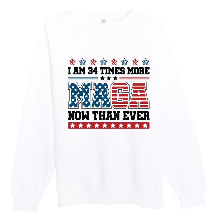 I Am More Maga Now Than Ever Trump 2024 Premium Crewneck Sweatshirt