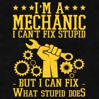 I'm A Mechanic I Can't Fix Stupid But I Can Fix What Stupid Does Ladies PosiCharge Tri-Blend Wicking Tank
