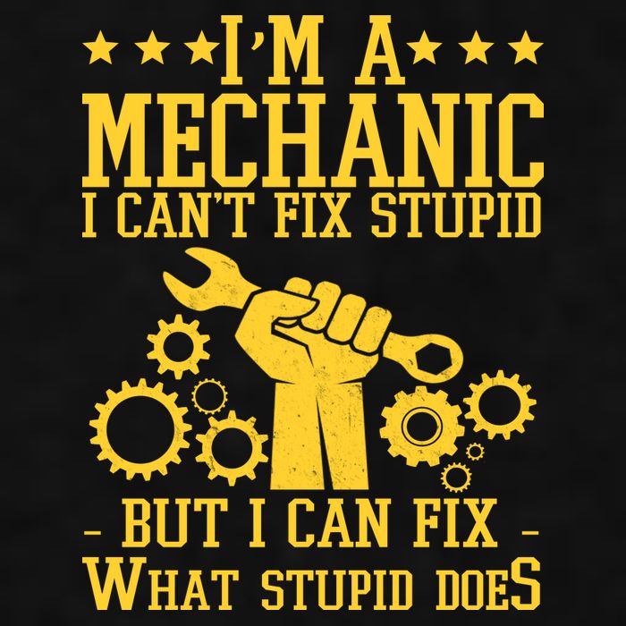 I'm A Mechanic I Can't Fix Stupid But I Can Fix What Stupid Does Ladies PosiCharge Tri-Blend Wicking Tank