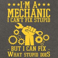 I'm A Mechanic I Can't Fix Stupid But I Can Fix What Stupid Does Cotton Canvas Backpack